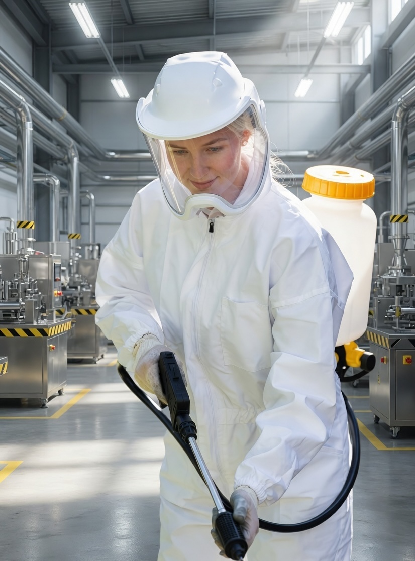 Professional pest control in industrial facility